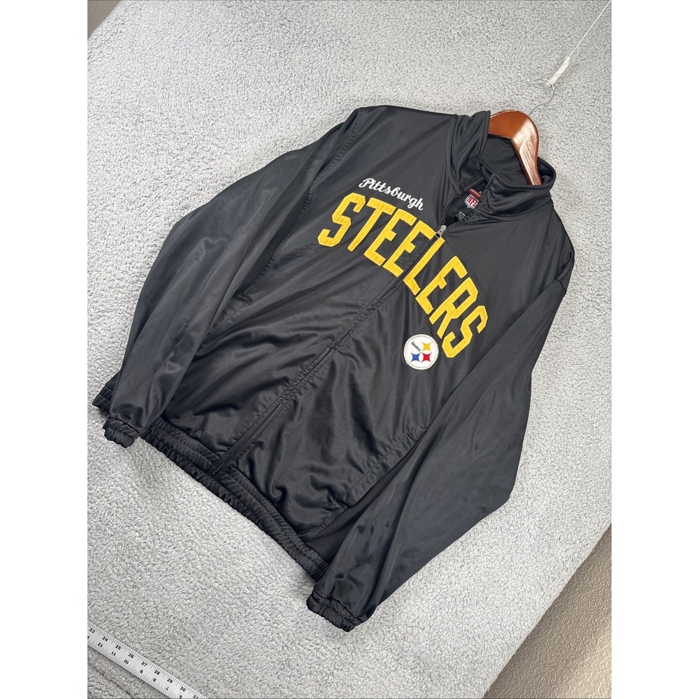 Pittsburgh‎ Steelers Jacket Mens XL NFL Full Zip Polyester